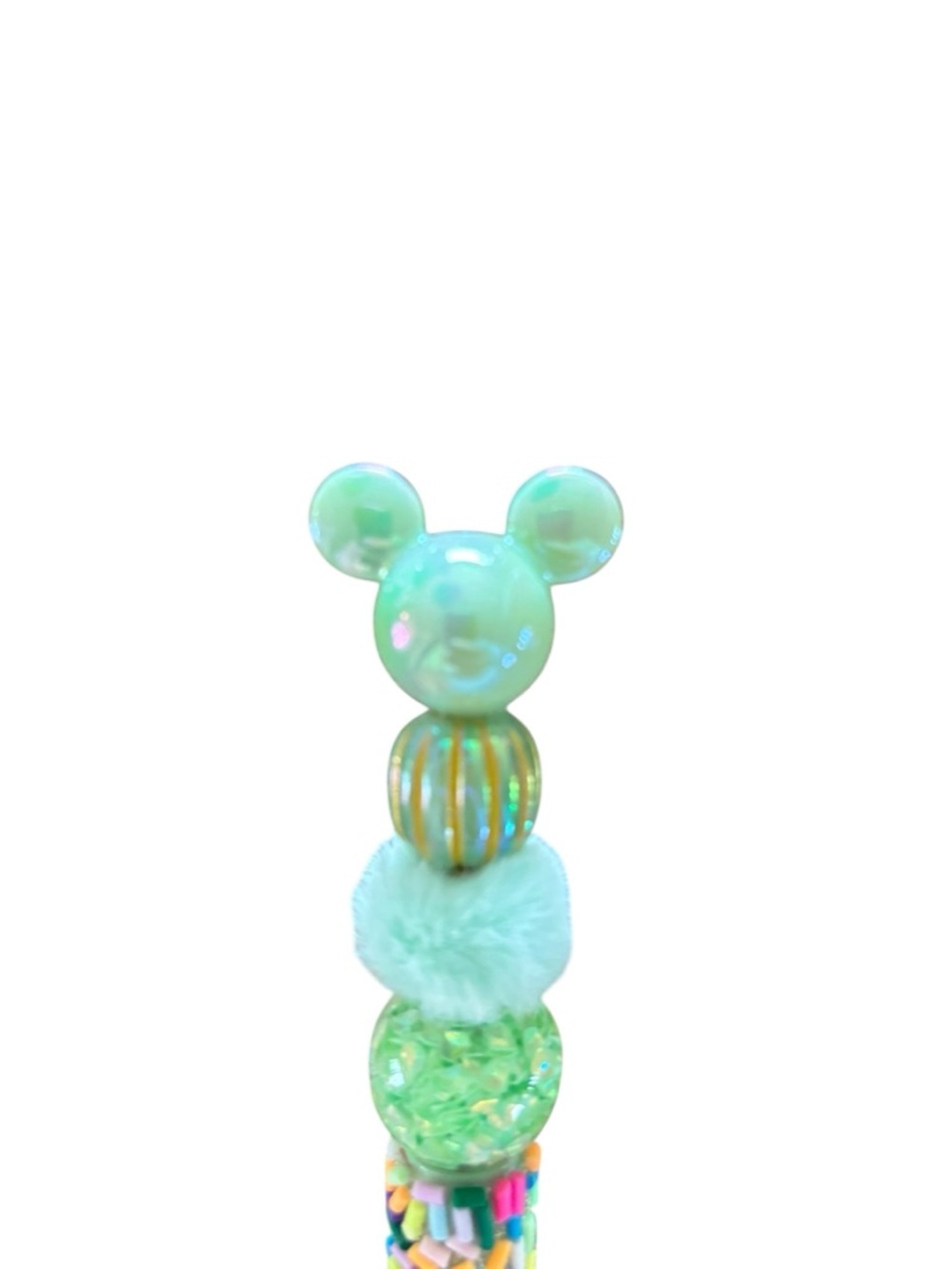 Green Mouse Head Sprinkle Pen Handmade By AB INKS HANDMADE EXPRESSIONS - Picture 5 of 5